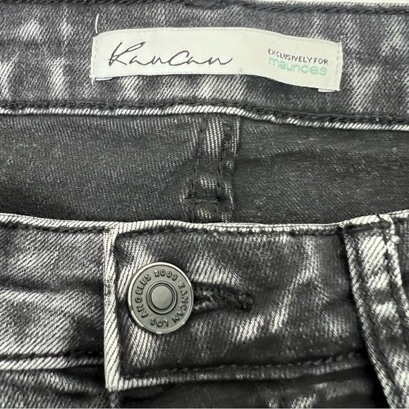 KanCan Jr Women’s Black Jeans Sz 7/27 Distressed/Ripped/Torn Pockets Stretch - Picture 5 of 13